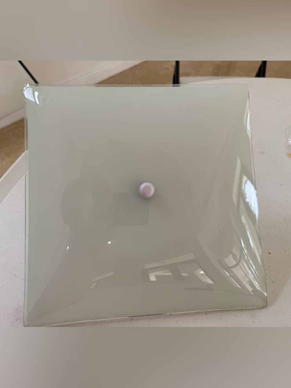 Modern Square Frosted Glass Ceiling Lantern - Westinghouse 12x12x6 High